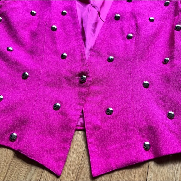 Vintage Cache Fuchsia Studded Blazer - Picture 9 of 9